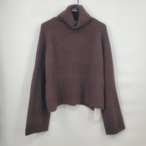 Facade Pattern Tasmania Wool Cashmere Sweater Medium/Large Womens NWT Brown - Picture 3 of 15